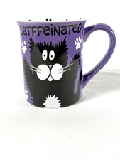 Laurie Veasey Our Name is Mud DECATF CATF Kitty Cat Coffee Mug Purple picture