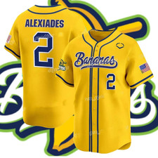 NEW Savannah Bananas #2 Alexiades Savannah Bananas Baseball Jersey CC178 picture