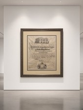 VTG 1884 Saint Louis University Medical School Diploma Vellum Engraving Historic picture