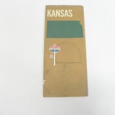 VINTAGE 1970 STANDARD GAS OIL COMPANY TOURING ROAD MAP OF KANSAS 18 X 25 picture