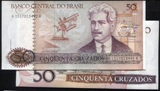 BRAZIL  P210a , 50-CRU , ND(1986) ,  UNC picture