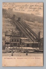 1906 Pittsburgh PA Monongahela Incline RR Mt Washington Cincinnati Beer Postcard picture