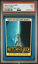1983 Topps Star Wars Return of the Jedi #133 Title Card 2nd Series PSA 7 NM picture