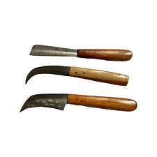 3 pcs Aranyix Garden Knife Set Thai Hand Forged Steel Fix Blade Knives Grafting picture