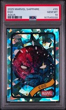 2025 Topps Marvel Sapphire Ego Aqua /75 #55 PSA 10 GEM MINT picture