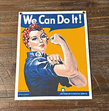 We Can Do It Rosie the Riveter History porcelain on steel sign picture