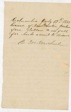 1881 Handwritten Columbia PA Books Account Signed C.M Michael Norton Jackson picture