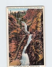 Postcard Seven Falls Cheyenne Canyon Above Stratton Park Colorado USA picture