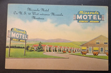 Missoula Motel Montana Postcard US 10  Circa 1940 picture