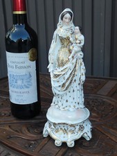Antique vieux paris porcelain madonna child figurine statue religious rare picture