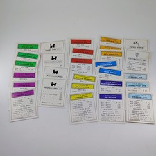 Vintage 1935 Monopoly Title Deed Cards Lot Game Pieces Replacement Ephemera picture