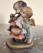 Vintage ANRI FERRANDIZ FIGURINE BAG PIPE BAGPIPE PLAYERS CHILDREN THE HELPER 5” picture