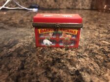 Barnum’s Animal Crackers PHB Porcelain Hinged Box Midwest Of Cannon Falls picture
