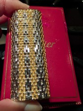 Cartier Vintage Cigarette Lighter Never Used. Beautiful Gold and Silver. picture