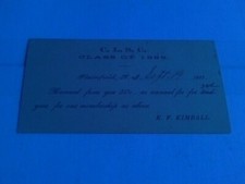 RARE 1889 POSTCARD C.L.S.C CLASS MEMBERSHIP FEE PLAINFIELD NEW JERSEY K. KIMBALL picture