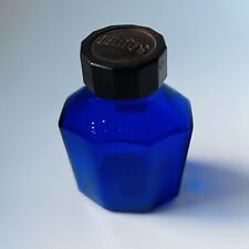 Vintage Cobalt Blue Squibb Medicine Bottle 3.5” Tall Octagon Base picture