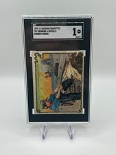 1909-12 Hassan Cigarettes Cowboy Series - Skinning A Buffalo SGC Authentic picture