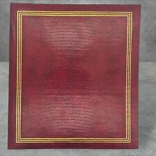Vintage Big Red Binder with Handwritten and Clipped Recipe Collection MCM picture