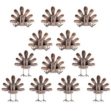 MorTime 12 Pack Turkey Tealight Candle Holders, Bronze Finished Metal Tea Lig... picture