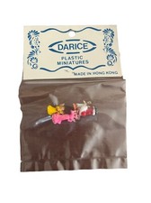 Darice Vintage Mini Figures 4pc Set Angels & Santa Ultra Small NOS 12-20mm Tall picture