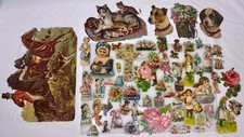 Antique Victorian Paper Die-Cut Lot -  97664 picture