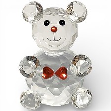 Vintage Clear Glass Teddy Bear Figurine 2.5