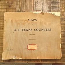 Maps of All Texas Counties Wolf & Bennett. Tulsa Oklahoma (No Date-1930's) Rare picture