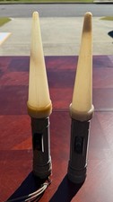 US Milatary Fulton MX993/U Signal Wand Cone Gray Flashlight w 5 Lenses Lot of 2 picture