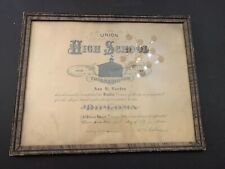 1916 Union Iowa High School Framed Diploma Large picture