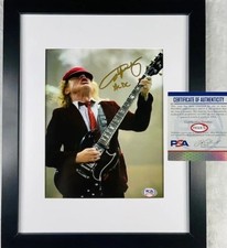 No Reserve PSA Angus Young Signed Photo 8x10 Framed ACDC Autograph AUTO MINT picture