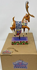 Jim Shore Dash Away Reindeer Blue Blanket 2004 figurine NIB picture