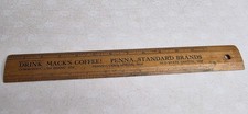 Vtg Mack's Coffee Pennsylvania Standard Old State Capitol Lancaster Wood Ruler picture