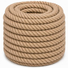 Natural Jute Hemp Rope (1.5 Inch x 50 Feet) Thick 1.5 x 50 Feet, Brown picture