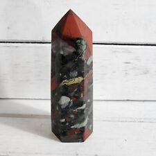 KCGS African Blood Stone Tower Crystal Quartz Carved Statue Healing MADAGASCAR  picture