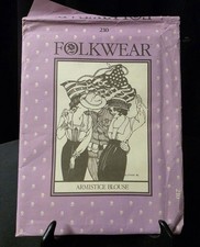 Vtg Folkwear Pattern 210 Armistice Blouse (WWI 1918) Sz 8-14 Uncut picture