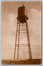 RPPC Postcard 100 ft Water Tower Bishop Texas  picture