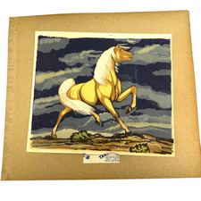 Frank Vigil Apache Native American Tiwa Silkscreen Horse Art 12x11 Vintage picture