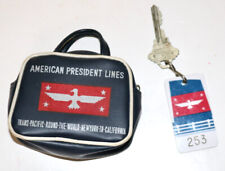 AMERICAN PRESIDENT LINES vintage miniature travel tote bag with key fob picture
