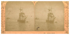 Sailboat, ca.1870, stereo vintage stereo print, legend print d' picture