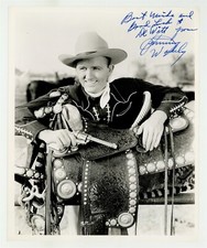 Jimmy Wakely 1950 Signed Inscription 8x10 Singing Cowboy Photo Portrait J14159 picture