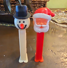 Holiday & Seasonal PEZ Dispensers Lot of 2 Santa Claus & Snowman picture
