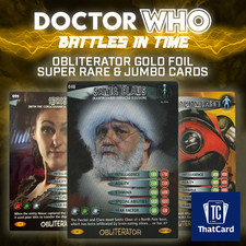 Dr Doctor Who Battles in Time Cards OBLITERATOR LIMITED EDITION SUPER RARE JUMBO picture