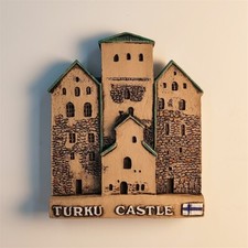 Europe Finland Turku Castle Tourist Souvenir 3D Resin Fridge Magnets Craft Gift picture
