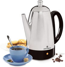Electric Percolator Classic Style Coffee Maker with Heat Resistant Handle Base a picture
