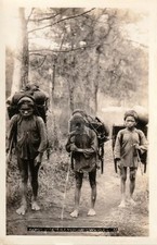 Baguio Philippines Igorot Vegetable Merchant 1940's RPPC Photo Postcard COPY picture