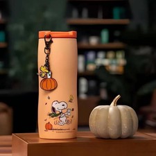 New Limited Starbucks 2026 Peanuts Snoopy Pumpkin Stainless Tumbler 473ml picture