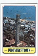 Postcard An aerial view of Provincetown Monument Cape Cod Provincetown MA USA picture