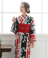Japanese Summer Kimono Yukata Kawaii Floral Obi Set Women's New picture