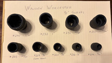 Antique Walden-Worcester 200 Series 1/2-Drive Auto Mechanics' 9-PC Socket Set picture