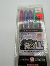 Vintage Sakura Gelly Roll Gel Ink Rollerball Pens Ice Cream 5 Pastel Colors NEW picture